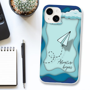 Coque Case-Mate iPhone Avion papier   Le voyage commence par un seul