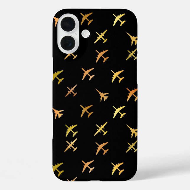 Coques Case-Mate iPhone Avions de combat, sur fond noir (Verso)
