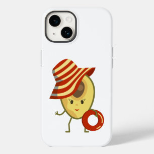 Coque Case-Mate iPhone Avocado beach girl avec casquette de soleil et ann