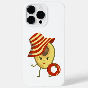 Coque Case-Mate iPhone Avocado beach girl avec casquette de soleil et ann