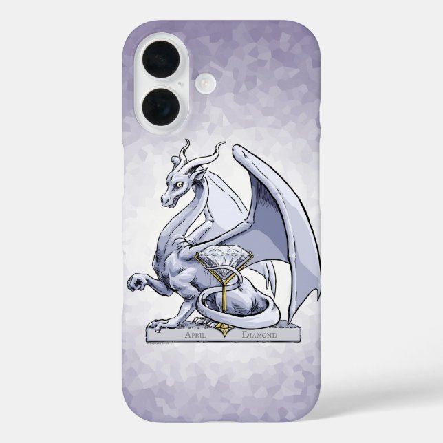 Coques Case-Mate iPhone Avril Birthstone Dragon : Diamond Coque-Mate iPhon (Verso)