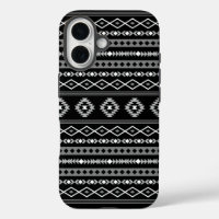 Aztec blanc gris noir Motifs mélangés Motif
