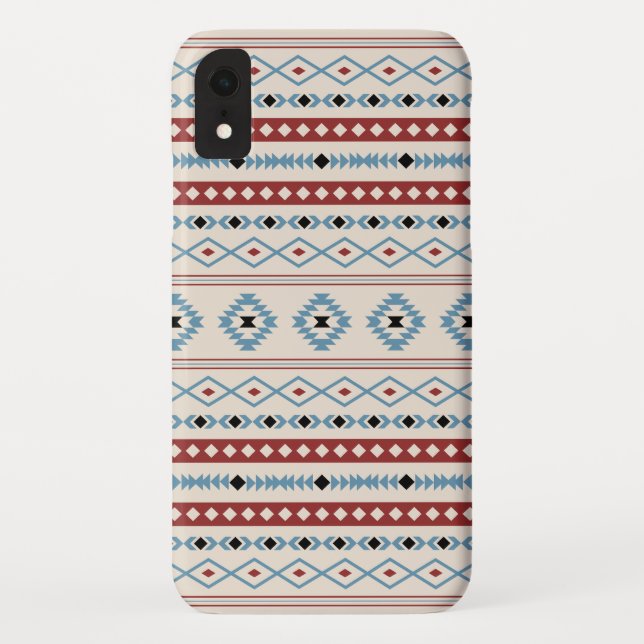 Coques Case-Mate iPhone Aztec Blue Red Black Cream Mixte Motifs Motif (Dos)