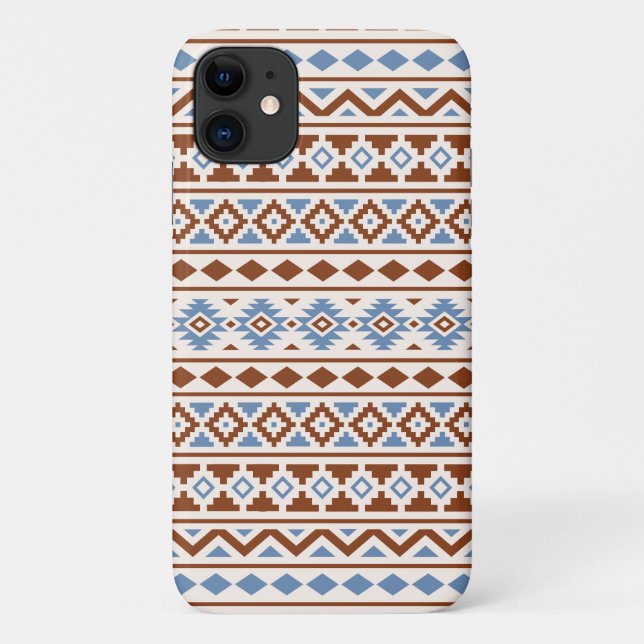 Coques Case-Mate iPhone Aztec Essence Pattern II Rust Blue Cream (Dos)