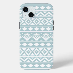 Coque Case-Mate iPhone Aztec Essence Ptn III Blanc sur Canard Oeuf Bleu