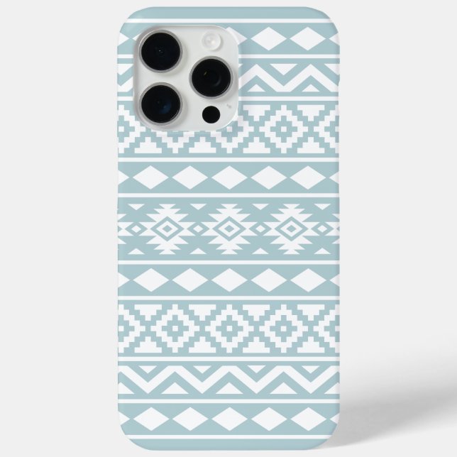 Coques Case-Mate iPhone Aztec Essence Ptn III Blanc sur Canard Oeuf Bleu (Verso)