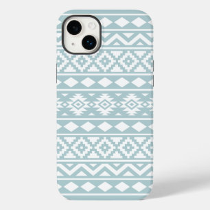 Coque Case-Mate iPhone Aztec Essence Ptn III Blanc sur Canard Oeuf Bleu