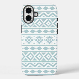 Coque Pour iPhone 16 Plus Aztec Essence Ptn III Canard Bleu oeuf Blanc