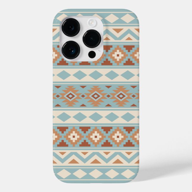 Coques Case-Mate iPhone Aztec Essence Ptn IIIb Blue Cream Terracottas (Verso)
