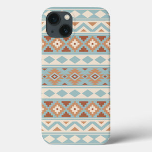 Etui iPhone 13 Aztec Essence Ptn IIIb Blue Cream Terracottas