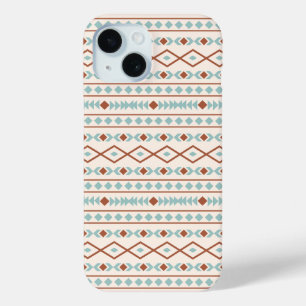 Coque Case-Mate iPhone Aztec Formes Motif rouille crème Turquoise