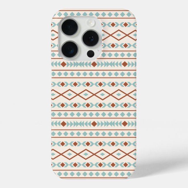 Coques Case-Mate iPhone Aztec Formes Motif rouille crème Turquoise (Verso)