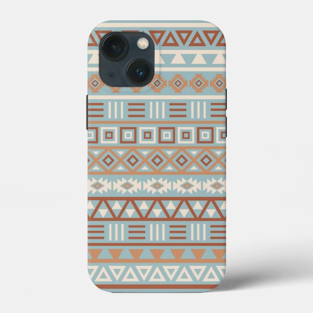 Coques Case-Mate iPhone Aztec Influence Motif Crème Bleue Terracottas (Verso)