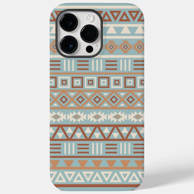 Coques Case-Mate iPhone Aztec Influence Motif Crème Bleue Terracottas (Verso)