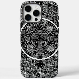 Coque iPhone 16 Pro Max Aztec mexicain Soleil Pierre Maya Calendrier 3