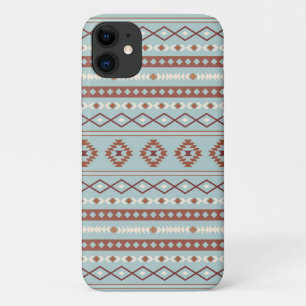 Case-Mate iPhone Case Aztec Mixte Motif Motif Rusts Crème Bleu