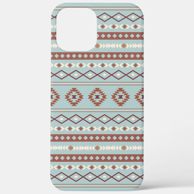 Coques Case-Mate iPhone Aztec Mixte Motif Motif Rusts Crème Bleu (Verso)