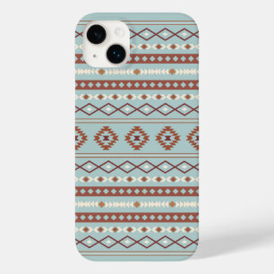 Coque Case-Mate iPhone Aztec Mixte Motif Motif Rusts Crème Bleu