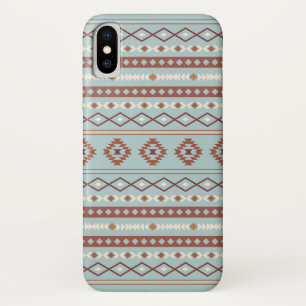 Case-Mate iPhone Case Aztec Mixte Motif Motif Rusts Crème Bleu