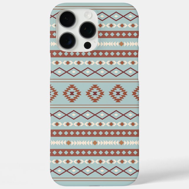 Coques Case-Mate iPhone Aztec Mixte Motif Motif Rusts Crème Bleu (Verso)