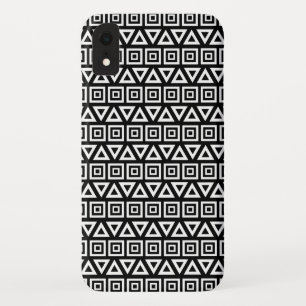 Case-Mate iPhone Case Aztec Triangles+Motif Carré blanc sur noir