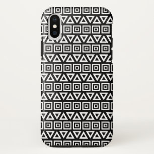 Case-Mate iPhone Case Aztec Triangles+Motif Carré blanc sur noir