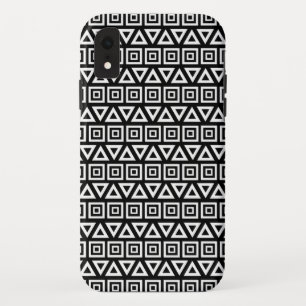 Case-Mate iPhone Case Aztec Triangles+Motif Carré blanc sur noir