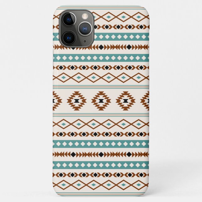 Coques Case-Mate iPhone Aztec Turquoise Crème noire en terre cuite Motif m (Dos)