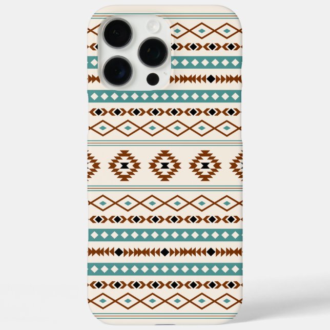 Coques Case-Mate iPhone Aztec Turquoise Terracotta Crème Noire Mixte Motif (Verso)