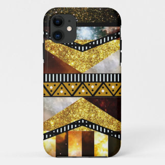 Coques Pour iPhone Aztèque d'or chic de galaxie de parties