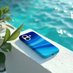 Coque Pour iPhone 16 Azure Shift - Dégradé dynamique de vague bleue