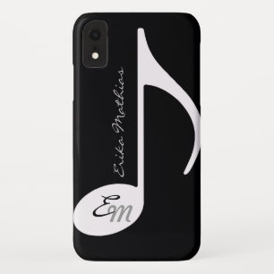Coques Pour iPhone b/w note musicale personnalisable