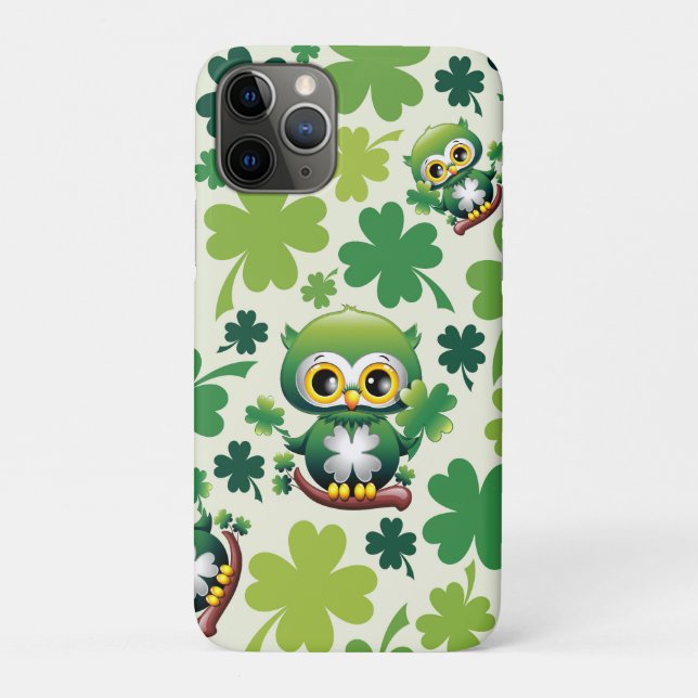 Coques Case-Mate iPhone Baby Owl Cute St Patrick Cartoon (Dos)