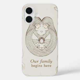Coque Pour iPhone 16 Baby shower pour deux mamans