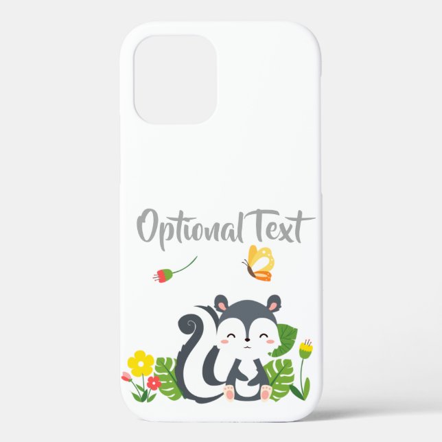 Coques Case-Mate iPhone Baby Skunk, Papillon & Fleurs (Verso)