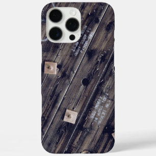 Coque iPhone 16 Pro Max Bac en bois industriel