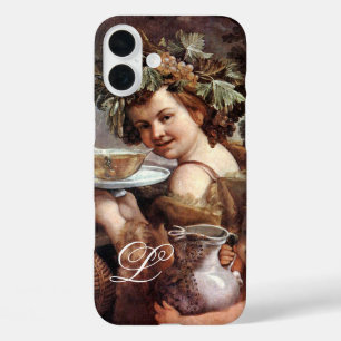 COQUE POUR iPhone 16 PLUS BACCHUS AUX RAISINS ET MONOGRAPHIE DE VIN