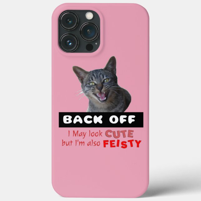 Coques Case-Mate iPhone BACK OFF Cute Cat - mignonne mais flippante (Verso)