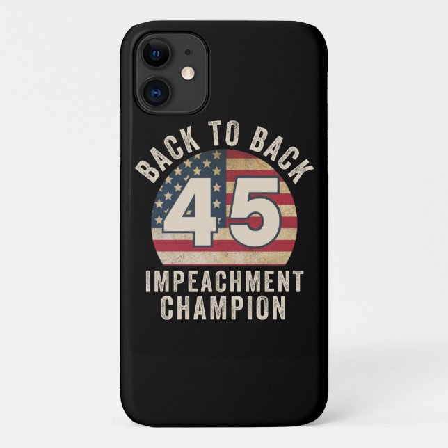 Coques Case-Mate iPhone Back to Back Impeachment Champ American Flag Vinta (Dos)