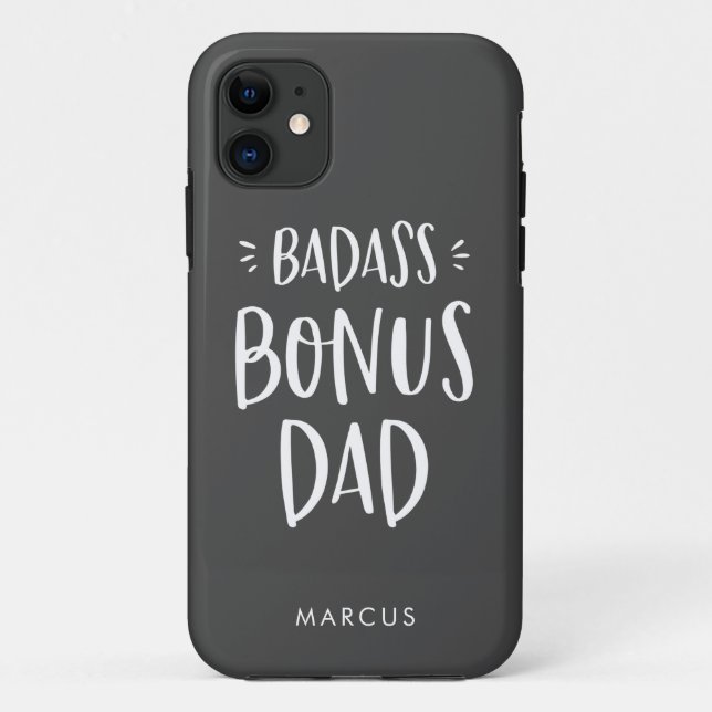 Coques Case-Mate iPhone Badass Bonus Papa Stepfather Personnalisé Stepdad (Dos)