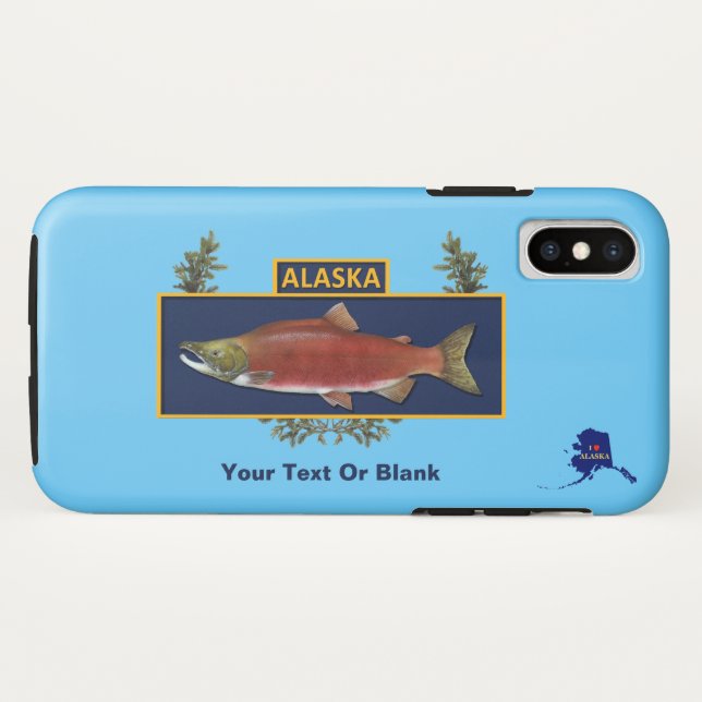 Coques Case-Mate iPhone Badge du pêcheur de combat de l'Alaska (Dos (Horizontal))