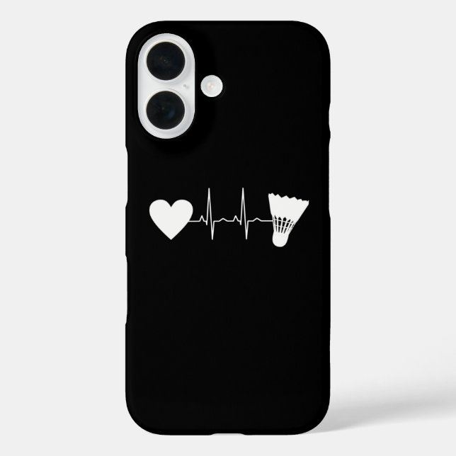Coques Case-Mate iPhone Badminton - Battledore Coeur de Volant (Verso)