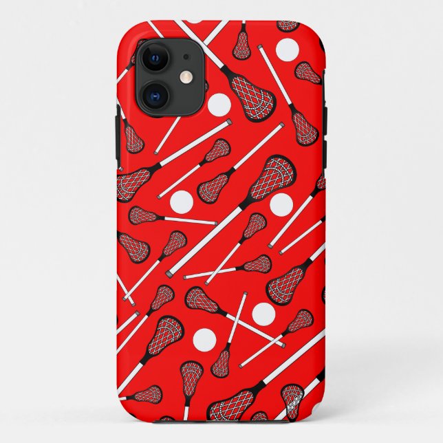 Coques Case-Mate iPhone Baguettes de crosse rouge néon motif (Dos)