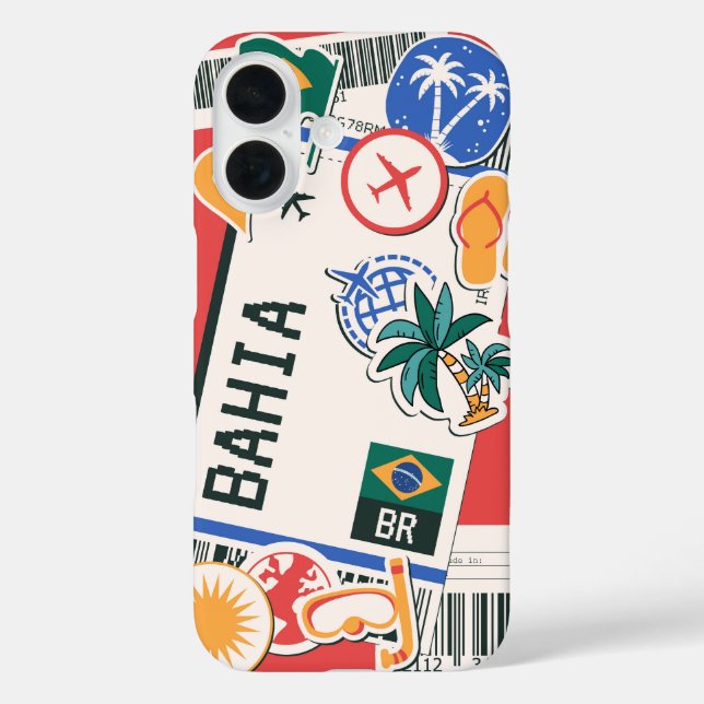 Coques Case-Mate iPhone Bahia Boarding Pass - Brésil Summer Beach Vibes (Verso)