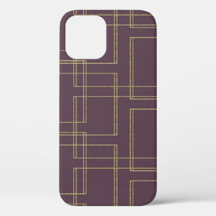 Case-Mate iPhone Case Baie chic mauve et géométrique doré Glam
