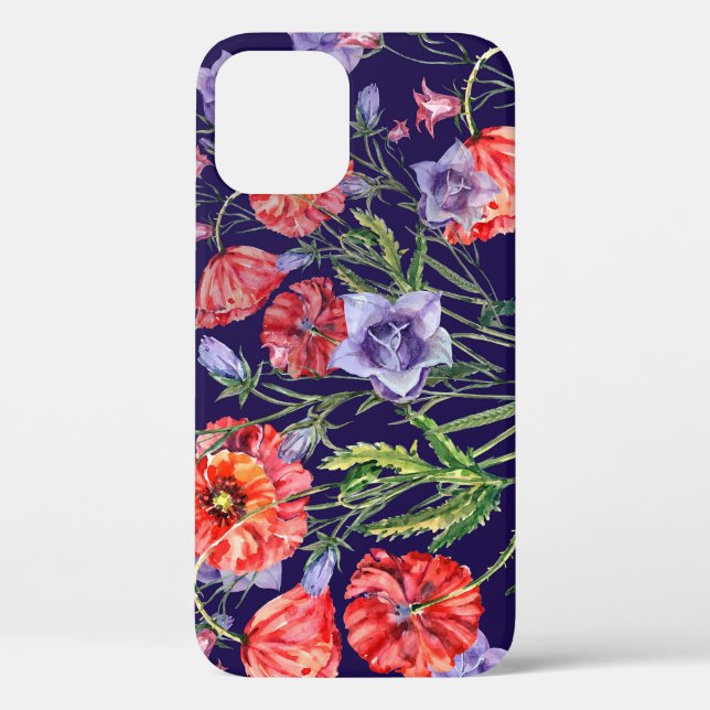 Coques Case-Mate iPhone Baie de Populations Bluebell Watercolor (Verso)
