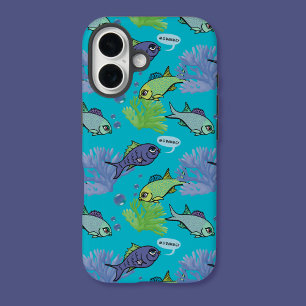 Coque Pour iPhone 16 Baignade du matin Poisson Coral Reef Motif