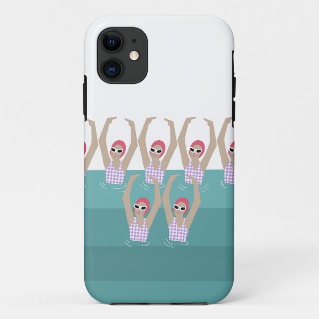 Coques Case-Mate iPhone Baigneurs artistiques | Illustration de natation a (Dos)