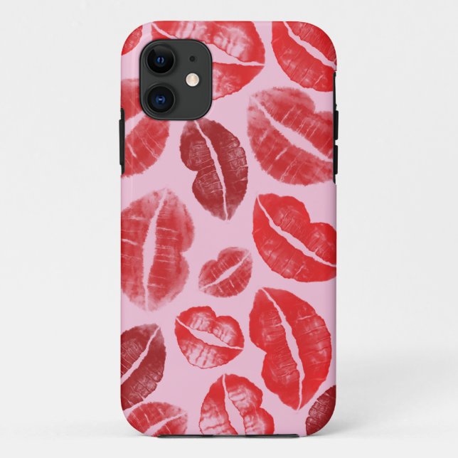 Coques Case-Mate iPhone Baisers de rouge à lèvres (Dos)