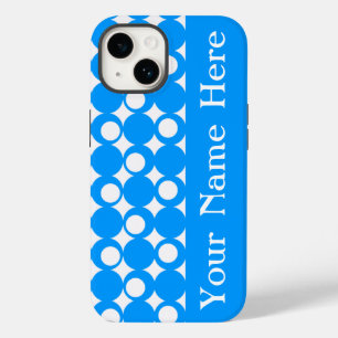 Coque Pour iPhone 14 Bal bleu clair Mood Design avec nom